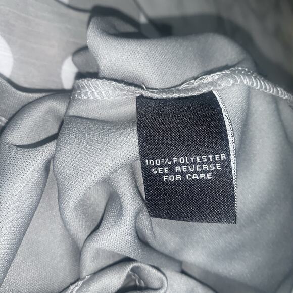 MSK Polka Dot Dress Women Size 16 Gray A Line Sleeveless Midi Length Chiffon - Picture 13 of 14